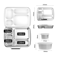Aohea Vente en gros Boîte à lunch pour enfants en acier inoxydable avec poignée OEM Contenant alimentaire isotherme Boîte à bento pour enfants École