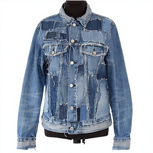 Graceful Women <b>Denim</b> <b>Jacket</b> Solid Pattern Plain Dyed Autumn <b>Long</b> Sleeves Button Front Feminine Look for Casual Street - Product Image 2