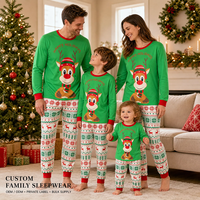 Pyjamas de vacances certifiés GOTS, ensemble de vêtements de nuit assortis pour la famille, ensemble de vêtements de détente en 2 pièces, maman et moi, vêtements de nuit personnalisés