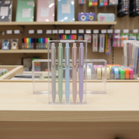 Stylos à bille Morandi personnalisables, haute valeur chromatique, encre gel noire et bleue 0,7 mm, largeur d'écriture 0,5 mm, pour le bureau et l'école