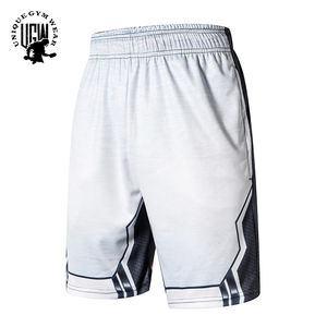 กางเกงขาสั้นออกกำลังกายสำหรับผู้ชาย ผลิตจากผ้าโพลีเอสเตอร์/คอตตอน พิมพ์ลายซิลค์สกรีน เป็นมิตรต่อสิ่งแวดล้อม เอวแบบมีเชือกผูก แห้งเร็ว ระบายอากาศได้ดี - Product Image 2