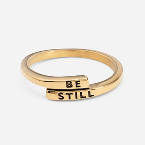 แหวนคู่รักชุบทองแบบเปิดปรับได้โลโก้ได้ตามต้องการสำหรับผู้ชายผู้หญิงแหวนแฟชั่นส่วนบุคคล - Product Image 6