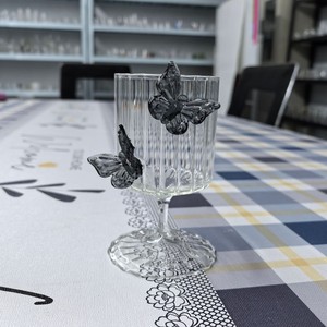 Bravo แก้วลายผีเสื้อสำหรับผู้หญิงถ้วยไวน์ค็อกเทล201ทำด้วยมือ-300มล. - Product Image 4