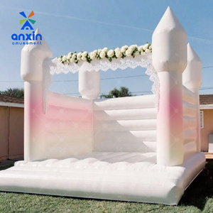 Château gonflable extérieur en PVC blanc avec souffleur, jouets gonflables comprenant une maison de rebond à vendre - Product Image 1