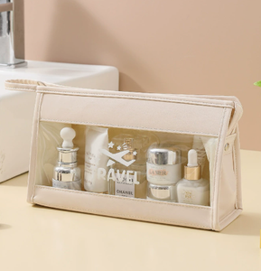 Organizador de Viaje Personalizado para Cuidado de la Piel y Belleza, Bolsa de Maquillaje Transparente con Cierre de PVC, Estuche Cosmético Transparente - Product Image 3