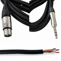 Câble de microphone XLR mâle-femelle OEM RH-X072 avec blindage spiralé, gaine en PVC, conducteur en cuivre sans oxygène