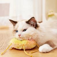 Jouets en peluche pour chat en gros, design rose, violet, bleu, jaune, forme de monstre mignon, chatons, balle remplie de catnip, fournitures, jouets à mâcher pour chat