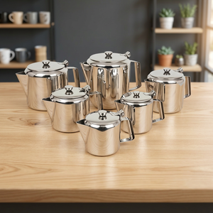 Mayur Exports Model 003 Assured Quality Stainless Steel Classic Mirror Finish <b>Tea</b> <b>Pot</b> Lid Metal Handle Dishwasher Safe for Home - Product Image 2