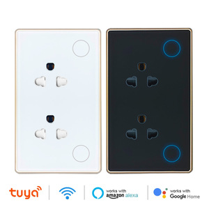 Tuya TH/VN kim loại khung Thông Minh Tường ổ cắm 15A điện cảm ứng chuyển đổi từ xa không dây bằng Alexa Google nhà - Product Image 5