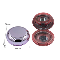 Nouveau modèle 4g violet, grand coffret vide pour fard à joues, boîte en plastique, emballage cosmétique avec miroir