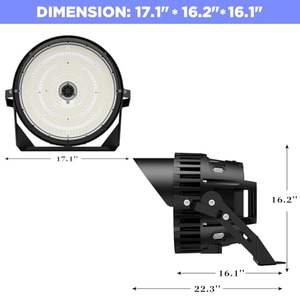 Éclairage de stade IP65 600W/480W/360W, projecteur LED à mât haut, éclairage extérieur pour le sport, le stade commercial - Product Image 5