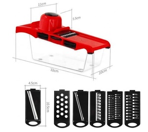 Hướng Dẫn Sử Dụng Đa <span class=keywords><strong>Blade</strong></span> Rau <span class=keywords><strong>Slicer</strong></span> Cutter Đối Với Dưa Chuột, Hành Tây, Pho Mát Với 6 Lưỡi Thép Không Gỉ - Product Image 5