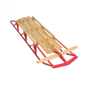 Traîneau à neige pour enfants personnalisé en gros direct d'usine traîneau en <span class=keywords><strong>bois</strong></span> pliable avec dossier plié en 5 secondes 110cm - Product Image 5
