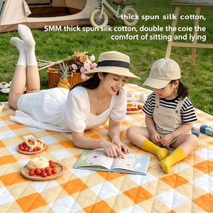 Manta de Picnic Plegable de Tela Oxford de Doble Cara, Multifuncional, Resistente a la Humedad, para las 4 Estaciones, Gruesa, para Acampar al Aire Libre - Product Image 3