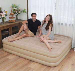 Colchón Inflable Rápido de PVC Suave con Bomba Integrada, Almohada Plegable, Diseño Moderno, Portátil, para Dormitorio, Camping y Uso en Exteriores - Product Image 1
