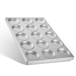 Comercial Bread Pans 4 Inch <strong>Hamburger</strong> Pans Nonstick Muffin <strong>Baking</strong> Pan 15 Cups Burger Bun Trays Aluminum Steel <strong>Baking</strong> Trays - Product Image 2