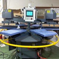 Presse à chaud pneumatique entièrement automatique à 6 stations avec deux plaques chauffantes pour la production de masse et l'impression par sublimation 16*24cm