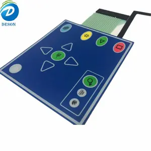 Teclado de membrana personalizado Deson, interruptor de membrana en relieve con pantalla Led impermeable para equipos de Control Industrial