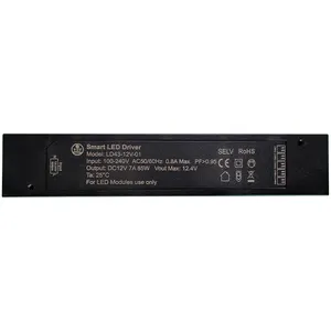 Fuente de alimentación de controlador inteligente LED delgado de 85W, adaptador transformador de 12V