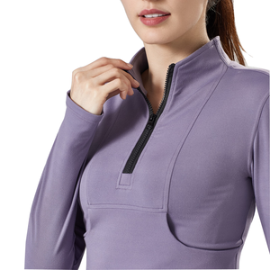 Femmes Fitness Active Clothing Zipper Yoga Crop Top Long Sport Jacket - Product Image 3