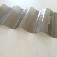 Feuille ondulée de vague de polycarbonate de PC en plastique clair protégé UV