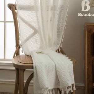 Bubaba Vente en gros transfrontalière Rideaux en maille blanche prêts à l'emploi avec œillets pour salon chambre balcon baie vitrée - Product Image 3