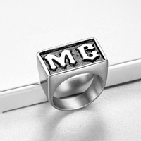 Vente en gros MC Bague pour homme Bijoux en acier inoxydable Bague de motard pour homme