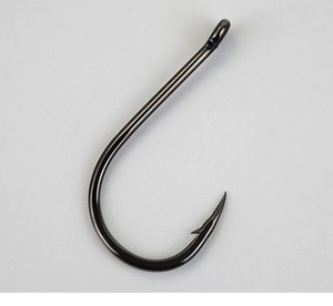 Hameçons de pêche offset <span class=keywords><strong>Chinu</strong></span> noirs en gros, en acier à haute teneur en carbone, pour la pêche en mer, pour gros gibier, hameçons simples pour leurres. - Product Image 5
