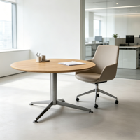 Table de conférence ronde de conception moderne et écologique, directement de l'usine LIWEI, pour petite salle de réunion