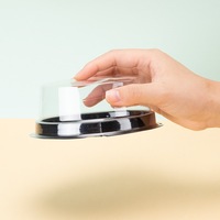 Petite boîte à gâteau ovale transparente en PET avec structure alvéolée pour l'emballage alimentaire sous blister