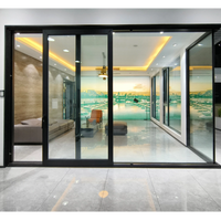Portes en alliage d'aluminium polymère sur mesure de haute qualité, double vitrage trempé, design moderne pare-balles, isolation thermique, finition de qualité