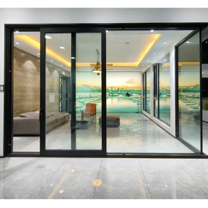 Portes <span class=keywords><strong>en</strong></span> alliage d'aluminium polymère sur mesure de haute qualité, double vitrage trempé, design moderne pare-balles, <span class=keywords><strong>isolation</strong></span> thermique, finition de qualité - Product Image 1
