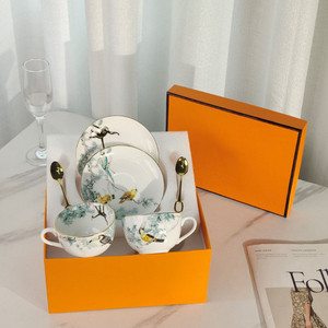 European Style Light Luxury Ceramic Eco-Friendly High-end Afternoon <b>Tea</b> Plate and Coffee <b>Cup</b> Exquisite Gift Box <b>Set</b> - Product Image 3