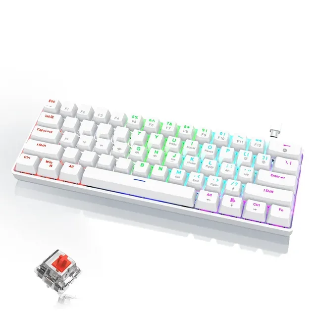 Custom Printed Keycaps Ceramic Cream Keyboard Computer Keyboard Wired Usb Gaming ultra Slim Mechanical Keyboard