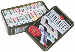 Juego de Mesa Familiar Clásico Dominó: Set de 28 Fichas de Dominó de Madera con Doble 6 y Puntos Blancos de Melamina para Fiestas - Product Image 5