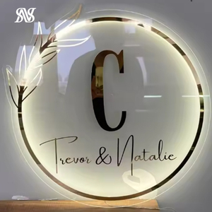 Biển quảng cáo đèn LED tròn bằng acrylic, logo acrylic 3D tùy chỉnh, biển đèn nền LED tròn - Product Image 1