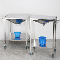 LHR686A Chariot de débridement mobile pour hôpital médical en acier inoxydable Chariot de traitement infirmier