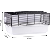 Cage pour petits animaux 24 "pour hamsters, lapins et cochons d'inde avec porte-bagages de salle de bains Cage pour hamster multifonction DlY