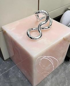 Dalles de Luxe en Onyx Rose Design Moderne Panneau de Grande Taille en Quartzite Rose Naturel Rétroéclairé avec Finition Cristalline - Product Image 6