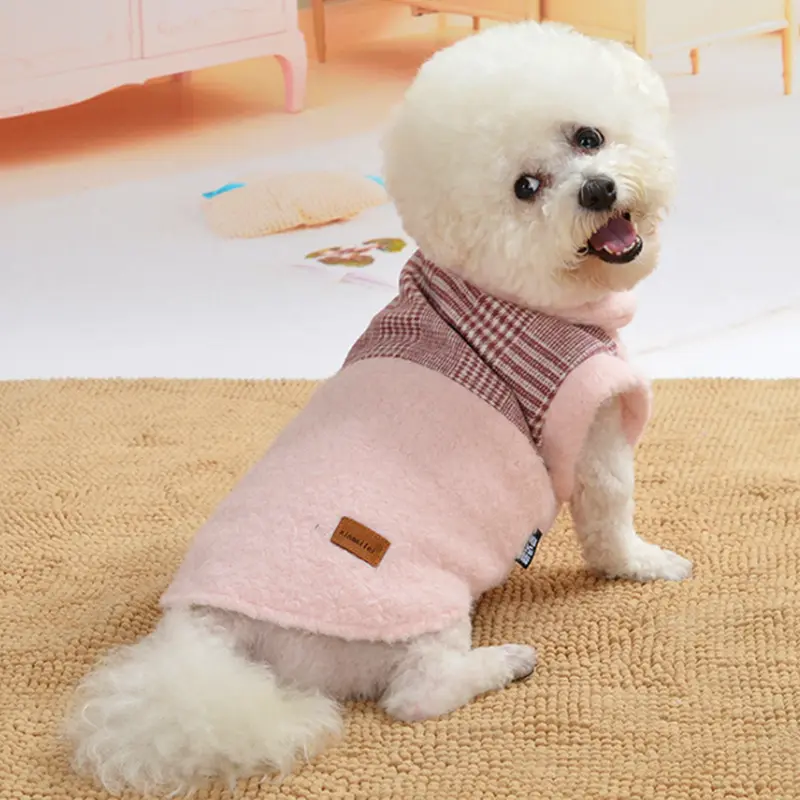 Manteau pour chien Dresspet Fabricant d'animaux Doublé en polaire Veste chaude pour chien de marque Chiot Hiver Doux Coupe-vent Vêtements personnalisés OEM pour animaux de compagnie