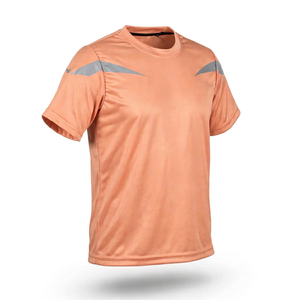 Wholesale Custom Sublimation Football Jersey <b>Peach</b> Athletic Training <b>Shirt</b> Short Sleeve Breathable Quick Dry Team Practice Wear - Product Image 1