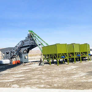 Centrale à béton mobile compacte certifiée ISO CE pour la construction, machine à béton en vente - Product Image 1