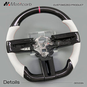 Volante de Fibra de Carbono Personalizado con Empuñaduras de Cuero para Ford Mustang GT Shelby GT500 Coupe Boss 302 S197 2005-2014 - Product Image 3