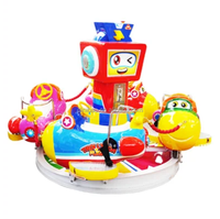 2024 Machine de jeu d'arcade à pièces d'amusement carrousel 4 places tour amusant vol avion carrousel Kiddie Ride pour les enfants