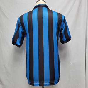 Camisetas de fútbol retro a rayas transpirables personalizadas camisetas y tops uniformes camisetas de fútbol Retro - Product Image 3