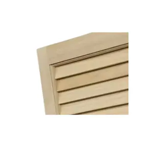 Kualitas tinggi AWC eksterior jendela kayu shutter Louvered 15 "lebar x 51" tinggi belum selesai pinus satu pasang