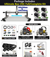 20% de réduction BulkMan3D Tailles 5050~1515 Kit complet Ultimate Bee Moteur en boucle ouverte 2.45N.m Système Grbl 4 axes Vis à billes Routeur CNC