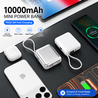Nouveaux produits 2026 : Power Bank pour téléphone 10000 mAh, Mini Power Bank avec charge rapide PD22.5W, affichage numérique, logo personnalisé en usine