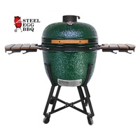Hukeseb — grille pour BBQ KAMADO de 13, 16, 18, 21, 23, 24, 29 pouces, en céramique, vert, Asador de poulet
