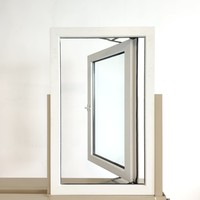 Fenêtre à battant en PVC avec moustiquaire magnétique et couleur personnalisée pour les chambres de bébés et d'enfants